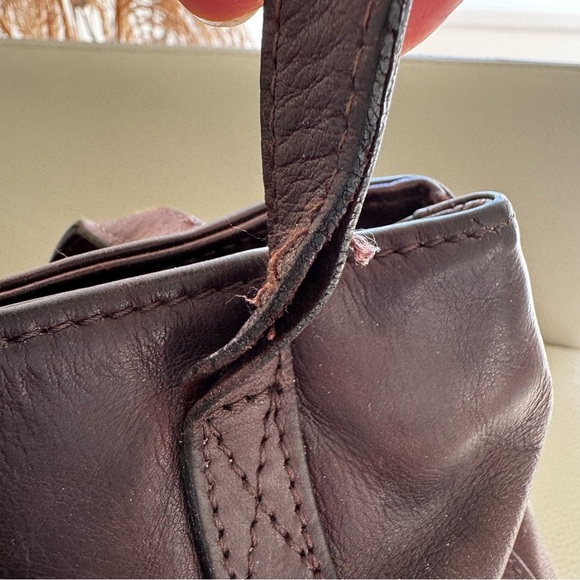 ALDO Collection Vintage Brown Genuine Leather Tote Bag - Picture 6 of 12